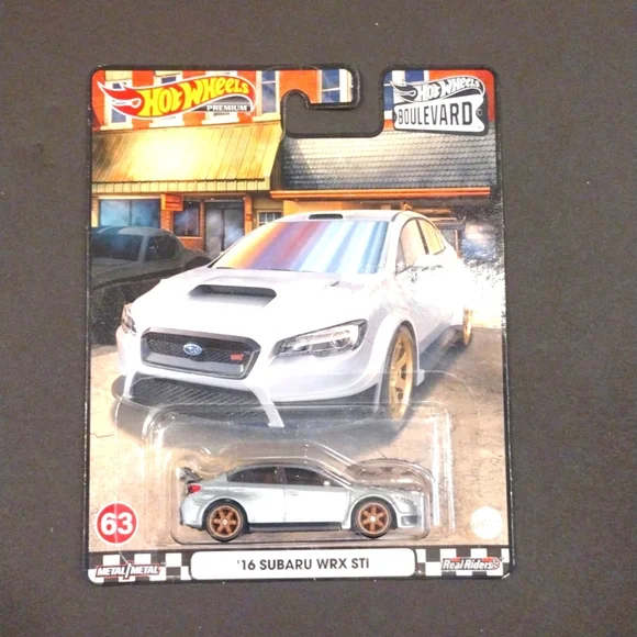 Hot Wheels '16 Subaru WRX STI Diecast Car - Boulevard Series, 1:64 Scale